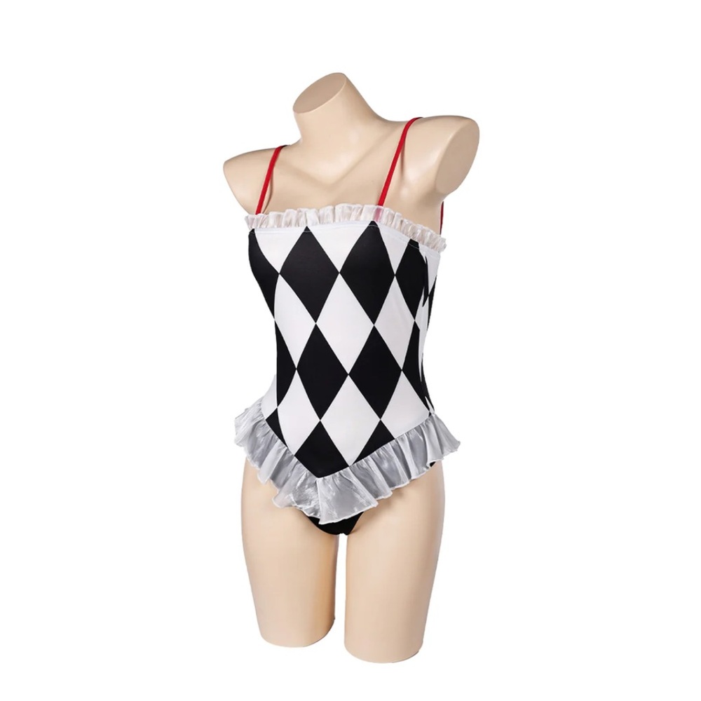Dolls Kill Black and White Harlequin Jumpsuit - Picture 3 of 8